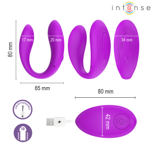 Intense Nora Vibratieklemmenstimulator Paars – U-vormig siliconenontwerp Intense Nora Vibratieklemmenstimulator Paars – U-vormig siliconenontwerp - Afbeelding 4