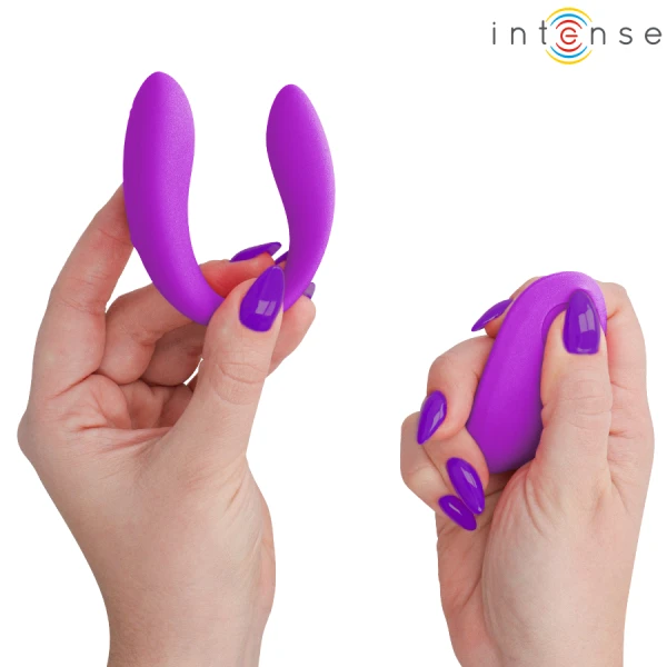 Intense Nora Vibratieklemmenstimulator Paars – U-vormig siliconenontwerp Intense Nora Vibratieklemmenstimulator Paars – U-vormig siliconenontwerp