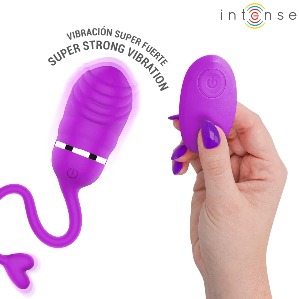 Intense Sookie afstandsbediening vibratie-ei met ribbelontwerp Paars