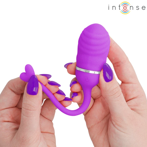 Intense Sookie afstandsbediening vibratie-ei met ribbelontwerp Paars