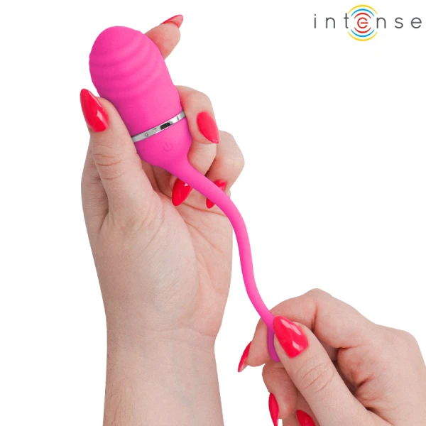Intense Sookie Bedieningsvibrator-ei met ribbels, Roze