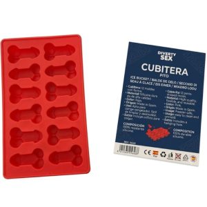 Diablo Picante Siliconen ijsblokjesvorm met 12 penissen, blauw Diablo Picante Siliconen ijsblokjesvorm met 12 penissen, blauw - Afbeelding 1