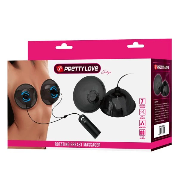 Pretty Love Roterende tepelzuigstimulator met 7 functies zwart