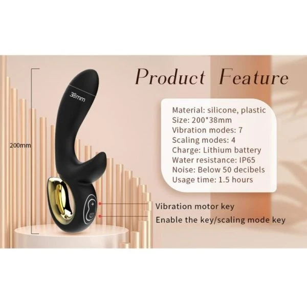 Nalone Rabbit-Vibrator Lulu Magic Stick met clitorisstimulator en G-puntstimulatie, Roze Nalone Rabbit-Vibrator Lulu Magic Stick met clitorisstimulator en G-puntstimulatie, Roze