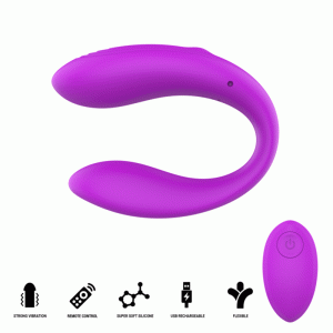 Intense Nora Vibratieklemmenstimulator Paars – U-vormig siliconenontwerp