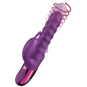 She.E.O Rabbit Swirl Vibrator met clitorisstimulator, paars She.E.O Rabbit Swirl Vibrator met clitorisstimulator, paars - Afbeelding 1