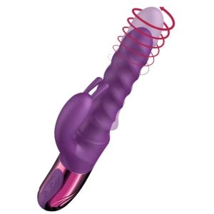 She.E.O Rabbit Swirl Vibrator met clitorisstimulator, paars