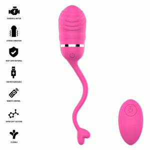 Intense Sookie Bedieningsvibrator-ei met ribbels, Roze Intense Sookie Bedieningsvibrator-ei met ribbels, Roze - Afbeelding 1