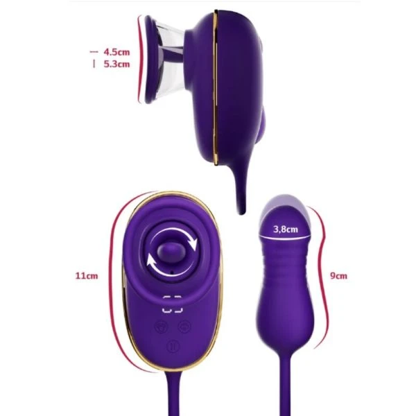She.E.O Clitoriszuigapparaat met lik-effect en anaalstimulator paars