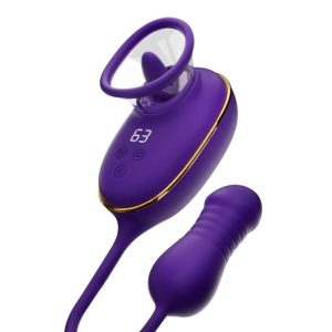 She.E.O Clitoriszuigapparaat met lik-effect en anaalstimulator paars She.E.O Clitoriszuigapparaat met lik-effect en anaalstimulator paars - Afbeelding 1