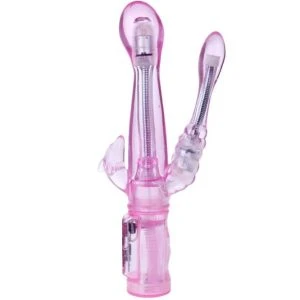 Baile Flexibele Vibrator met Anale Stimulator van Gelatine