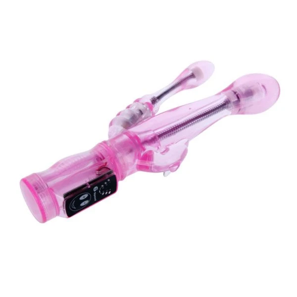 Baile Flexibele Vibrator met Anale Stimulator van Gelatine