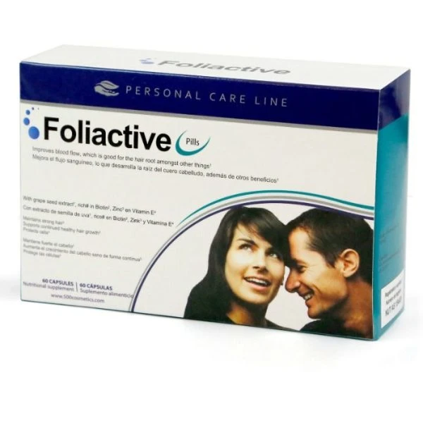 500cosmetics Foliactive Pillen tegen haaruitval, 60 tabletten 500cosmetics Foliactive Pillen tegen haaruitval, 60 tabletten