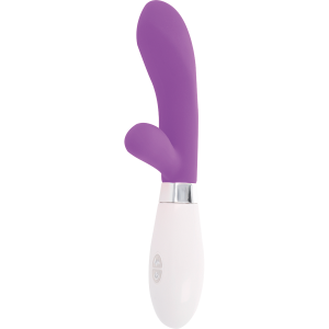Glossy Jackson Konijnenvibrator met clitorisstimulator, siliconen, 12 cm, paars Glossy Jackson Konijnenvibrator met clitorisstimulator, siliconen, 12 cm, paars - Afbeelding 3