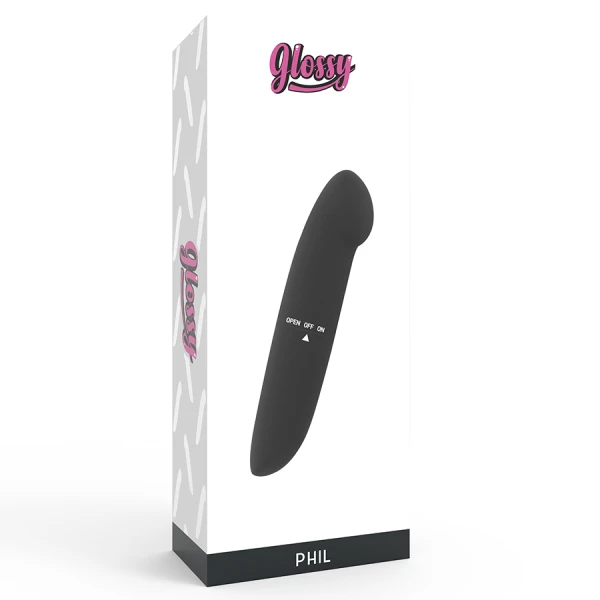 Glossy Phil Vibrator zwart – Minivibrator voor G-puntstimulatie Glossy Phil Vibrator zwart – Minivibrator voor G-puntstimulatie