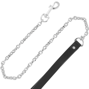 Darkness Leren halsketting met riem voor BDSM-sessies Darkness Leren halsketting met riem voor BDSM-sessies - Afbeelding 3