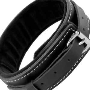 Darkness Leren halsketting met riem voor BDSM-sessies Darkness Leren halsketting met riem voor BDSM-sessies - Afbeelding 4