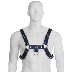 Leather Body Leder-Borsttuig Bulldog blauw-zwart Leather Body Leder-Borsttuig Bulldog blauw-zwart - Afbeelding 1