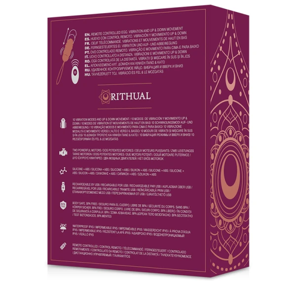 Rithual Reva EGG Afstandsbediening Vibrator met Up&Down-Systeem Rithual Reva EGG Afstandsbediening Vibrator met Up&Down-Systeem