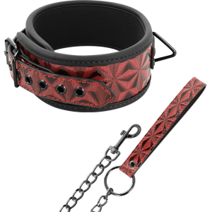 Begme Fetish Games vegan leren halsband met neopreen voering RED Edition Begme Fetish Games vegan leren halsband met neopreen voering RED Edition - Afbeelding 1
