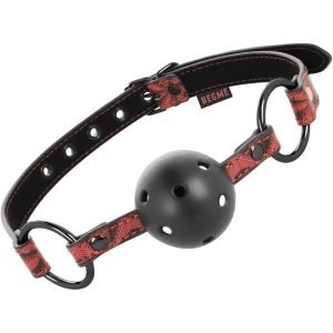 Begme Fetish Games RED Edition Knebel van vegan leer