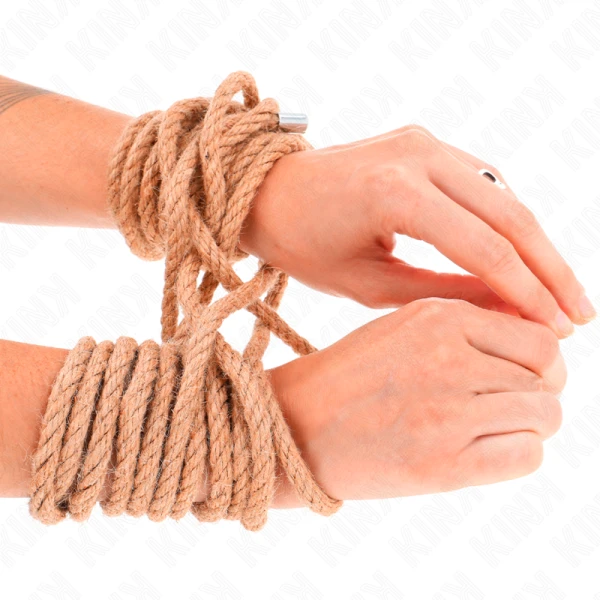 Kink hennep touw met metalen kop 10 meter voor bondage Kink hennep touw met metalen kop 10 meter voor bondage