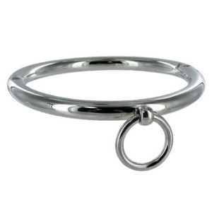 Metal Hard BDSM-halsketting met ring 10 cm, verchroomd staal Metal Hard BDSM-halsketting met ring 10 cm, verchroomd staal - Afbeelding 2