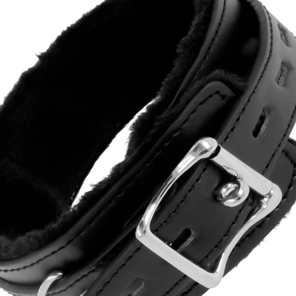 Darkness Comfortabele Halsband met Lederen Ketting voor BDSM