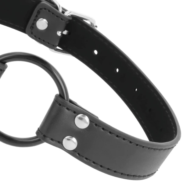 Darkness Ringknebel met Metalen Ring 3,6 cm voor BDSM-spelletjes