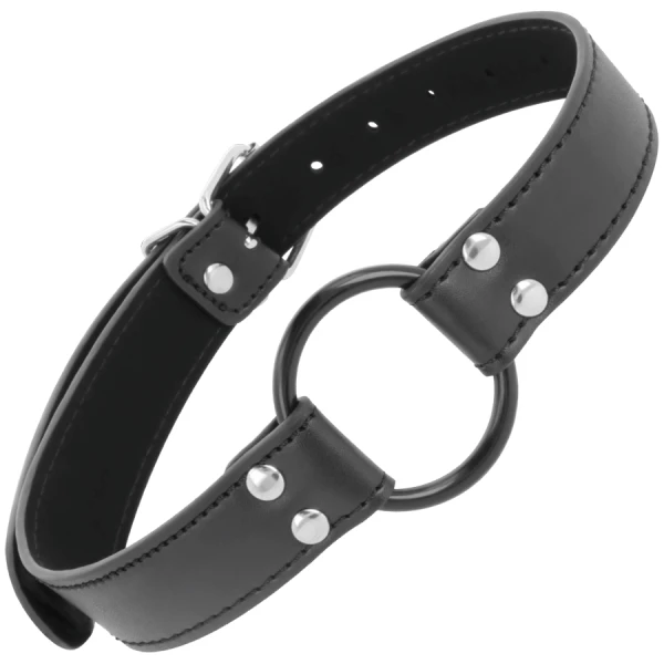 Darkness Ringknebel met Metalen Ring 3,6 cm voor BDSM-spelletjes