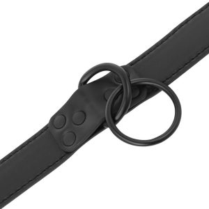 Darkness Halsband met ketting van neopreen en Puleather, zwart Darkness Halsband met ketting van neopreen en Puleather, zwart - Afbeelding 3