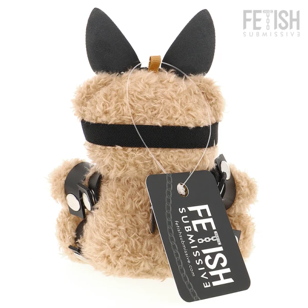 Fetish Submissive Mishka Teddybeer BDSM-model met Konijnenorenmasker