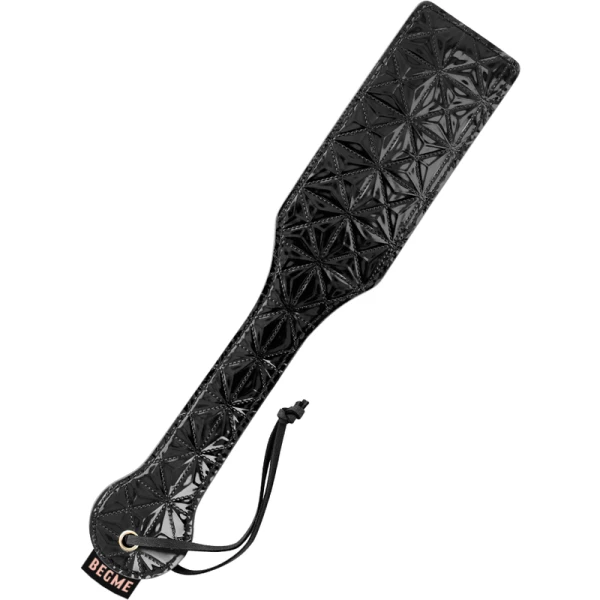 Begme Fetish Games Black Edition Paddle van vegan leer, 32 cm lang