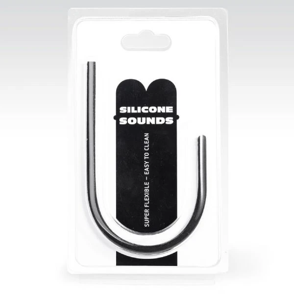 All Black urethrasonde van siliconen 24 cm