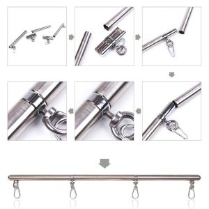 Ohmama leidingsstang met 4 haken van metaal 63,5 cm Ohmama leidingsstang met 4 haken van metaal 63,5 cm - Afbeelding 1