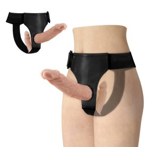 Baile Dubbele Dildo met Harnas Ultra Hartstochtelijk vleeskleurig Baile Dubbele Dildo met Harnas Ultra Hartstochtelijk vleeskleurig - Afbeelding 2