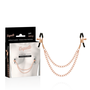 Coquette Chic Desire Fantasy-nippelclips met ketting van nikkelvrij metaal Coquette Chic Desire Fantasy-nippelclips met ketting van nikkelvrij metaal - Afbeelding 1