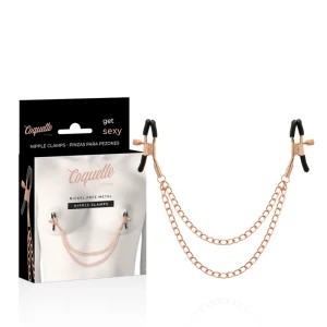 Coquette Chic Desire Fantasy-nippelclips met ketting van nikkelvrij metaal