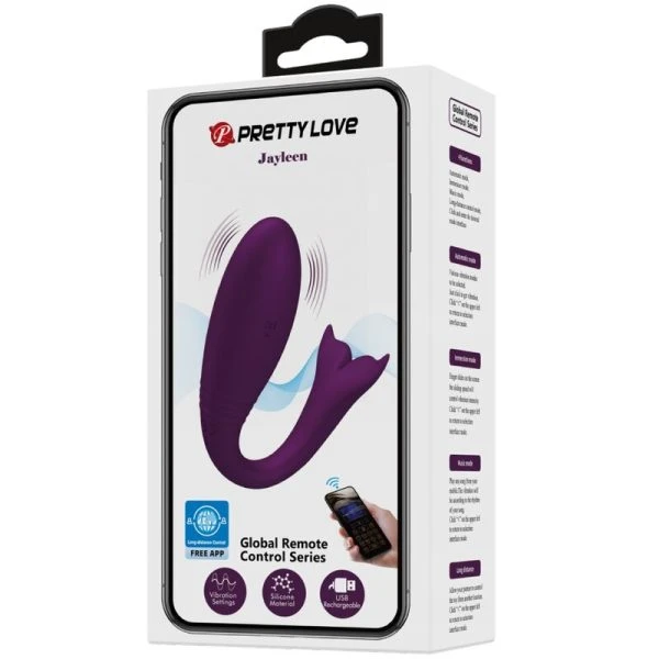 Pretty Love Paarvibrator Jayleen mit App-Fernbedienung Lila