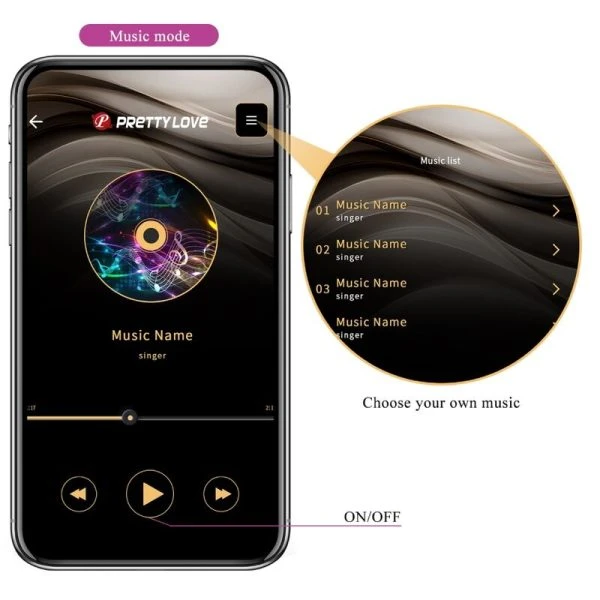 Pretty Love Paarvibrator Jayleen mit App-Fernbedienung Lila