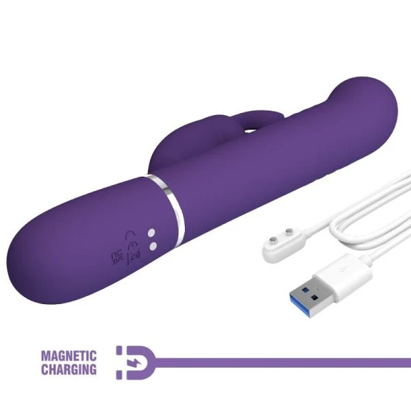 Pretty Love Coale Rabbit Vibrator 4 in 1 mit Klitorisreizer, lila