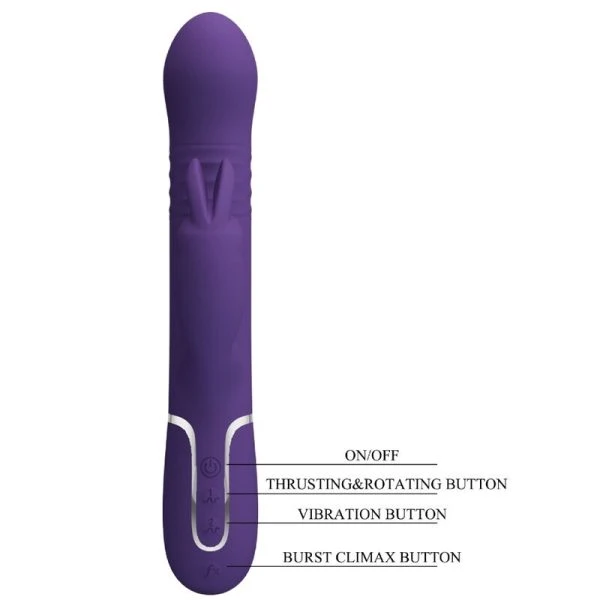 Pretty Love Coale Rabbit Vibrator 4 in 1 mit Klitorisreizer, lila