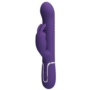 Pretty Love Coale Rabbit Vibrator 4 in 1 met Clitorisstimulator, paars