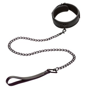Calexotics Nocturnal Halsband en Lijn Set van leer verstelbaar zwart Calexotics Nocturnal Halsband en Lijn Set van leer verstelbaar zwart - Afbeelding 2