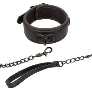 Calexotics Nocturnal Halsband en Lijn Set van leer verstelbaar zwart Calexotics Nocturnal Halsband en Lijn Set van leer verstelbaar zwart - Afbeelding 3