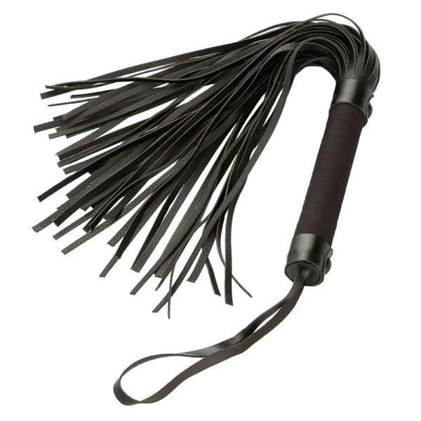 Calexotics Nocturnal Flogger Leder Zwart – Fetisjzweep