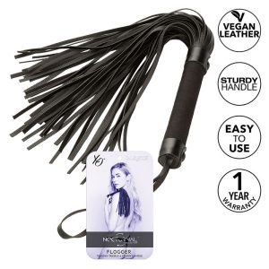 Calexotics Nocturnal Flogger Leder Zwart – Fetisjzweep Calexotics Nocturnal Flogger Leder Zwart – Fetisjzweep - Afbeelding 1