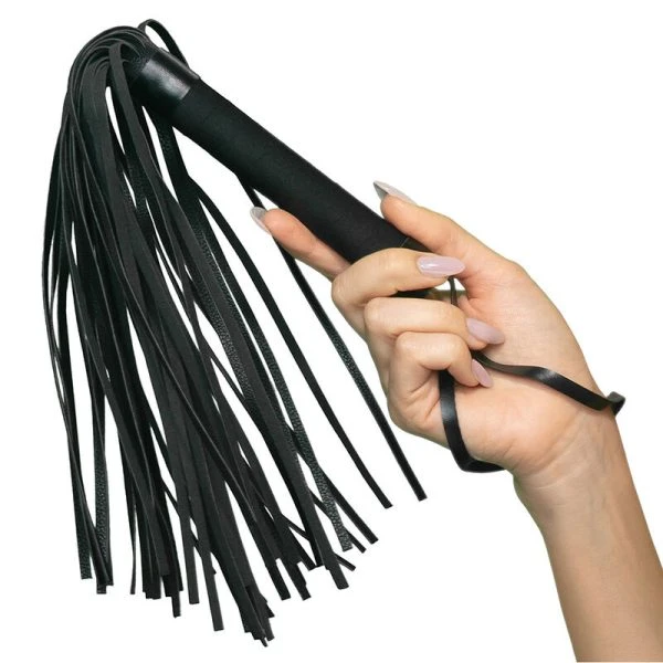 Calexotics Nocturnal Flogger Leder Zwart – Fetisjzweep