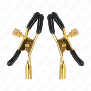 Kink Gouden tepelklemmen met ketting voor precieze stimulatie Kink Gouden tepelklemmen met ketting voor precieze stimulatie - Afbeelding 1