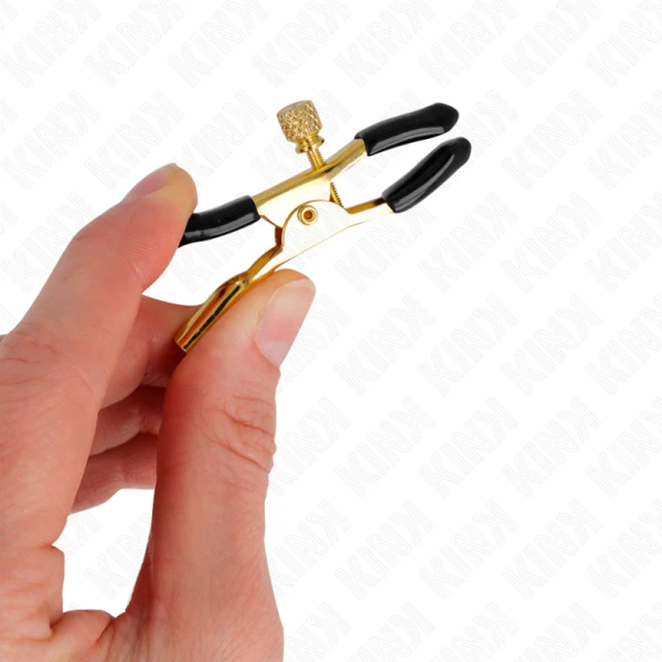 Kink Gouden tepelklemmen met ketting voor precieze stimulatie